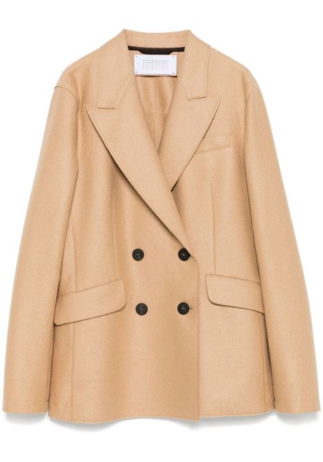 Beige double-breasted tailored balzer Harris wharf london - women